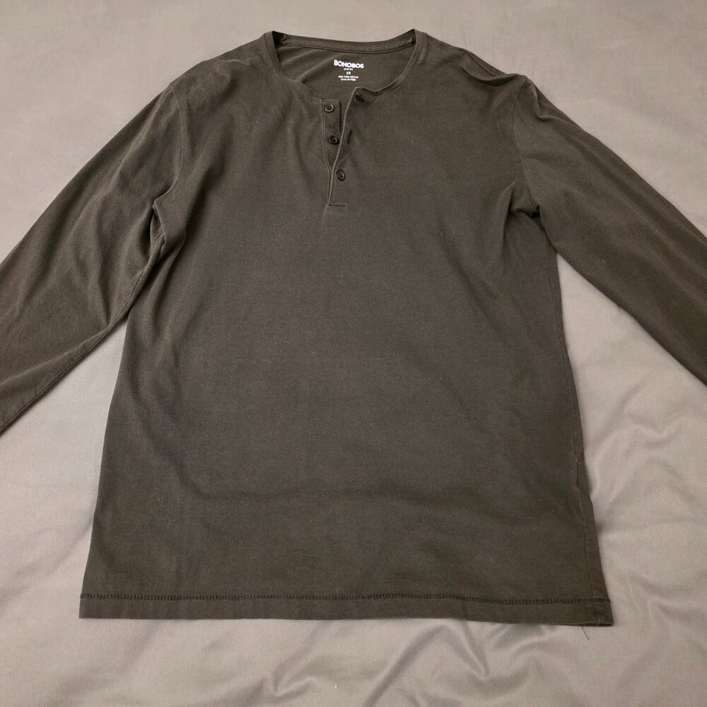 Bonobos Jersey Henley Long-Sleeve Shirt, Men's XS Slim